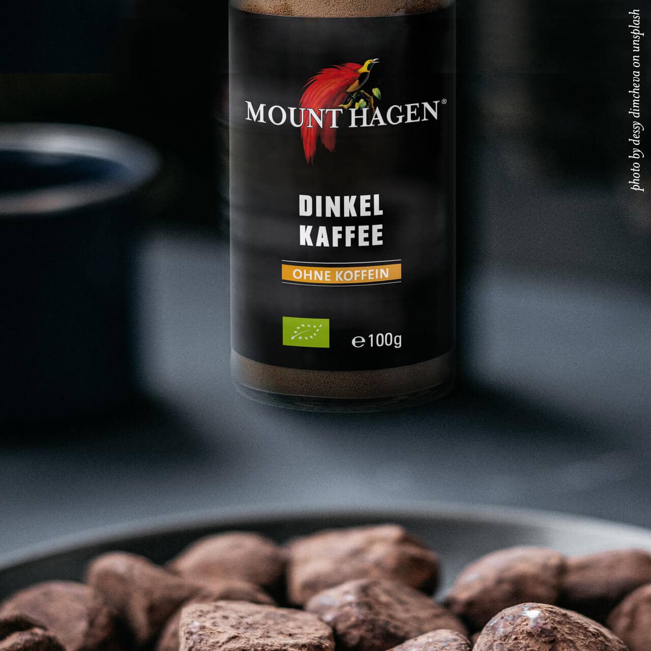 Dinkelkaffee, ohne Koffein, löslich, Glas, 100g, bio